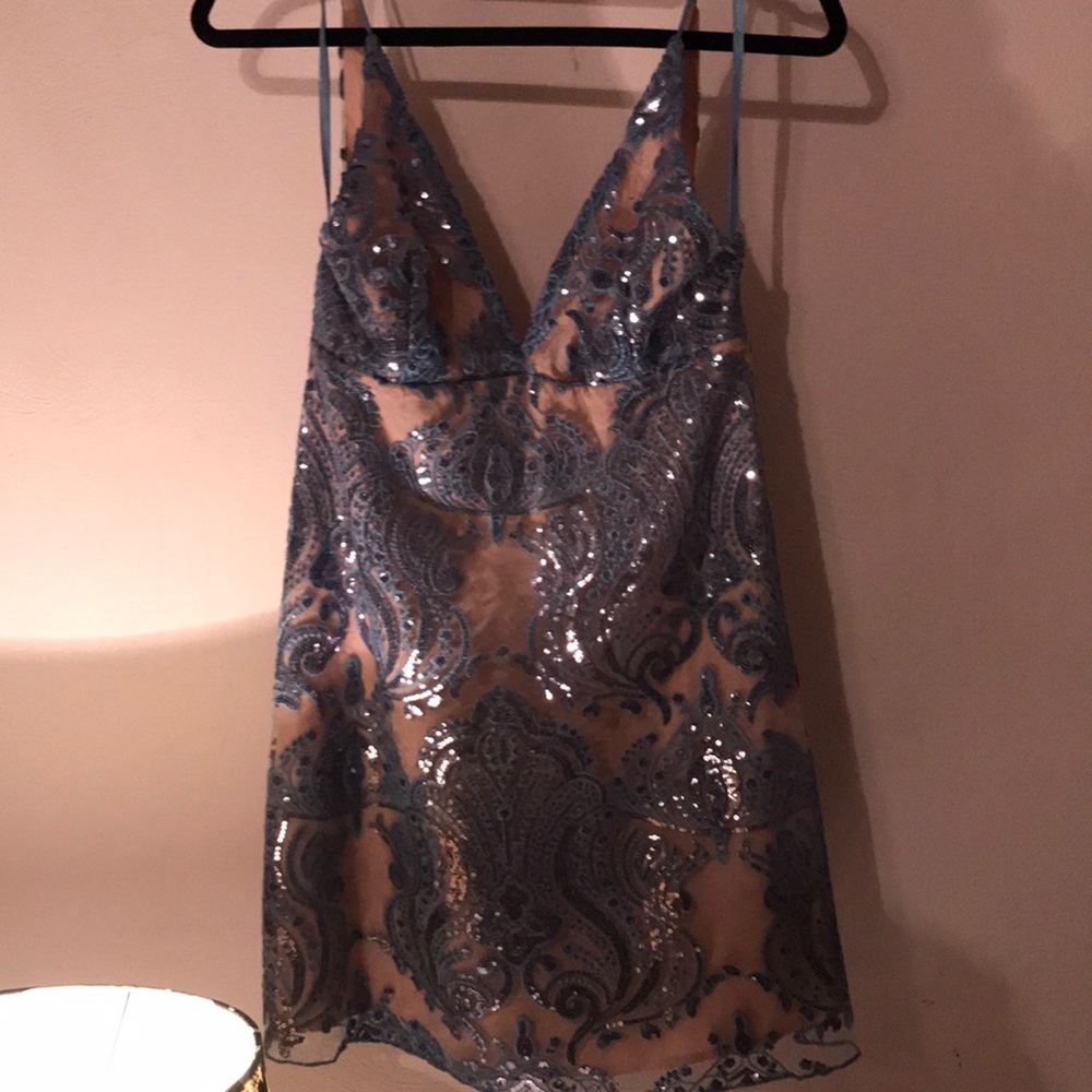 Free People Night Shimmers Mini Dress